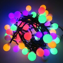 100 LED Ziemassvētku vītnes burbuļi, garums 11m., Daudzkrāsains, 2022G