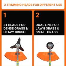 Benzīna zālespļēvējs - trimmeris TamerPro ar antivibrācijas sistēmu 3.8kW