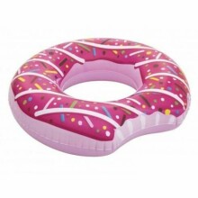 Piepūšamās riteņu donuts - rozā 120 cm