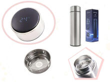 "Thermos" puodelis smart LED 500ml sidabrinis