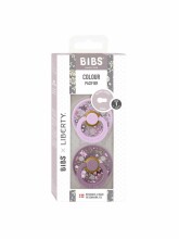 Bibs Liberty Color Round – Camomile Lawn Violet Sky Mix Art.150168 Lutt (nibu) 100% naturaalsest kummist, kirsikujuline 6-18 kuud (2tk)