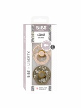 Bibs Liberty Colour Round – Capel Blush Mix Art.150185 Pacifier, 100% natural  6-18  (2pcs)