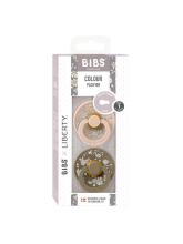 Bibs Liberty Colour Round – Capel Blush Mix Art.150185 Apaļš māneklītis (knupītis) no 100% naturāla kaučuka no 6-18 mēn. (2 gb.)