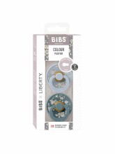 Bibs Liberty Colour Round – Capel Dusty Blue Mix Art.150187 Pacifier, 100% natural  6-18  (2pcs)