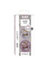 Bibs Liberty Colour Round – Capel Fossil Grey Mix Art.150188 Apaļš māneklītis (knupītis) no 100% naturāla kaučuka no 0-6 mēn. (2 gb.)