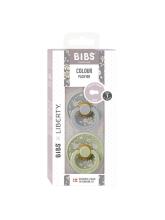 Bibs Liberty Colour Round – Capel Sage Mix Art.150190 Пустышка (соска) из 100% натурального каучука 0-6  мес.(2 шт.)