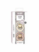 Bibs Liberty Colour Round – Eloise Blush Mix Art.150192 Пустышка (соска) из 100% натурального каучука 0-6  мес.(2 шт.)