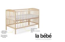 La bebe™ EcoBed Art.363619 Baby ECO Bed 120x60cm + Gift! Danpol Art.4208 Mattress for baby bed made of foam rubber 120x60 cm