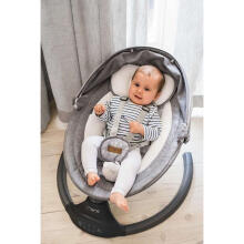 Momi Bouncer LAMI Art.BULE00022 Dark Grey Stilīgs mazuļu šūpuļkrēsls ar mūziku