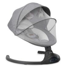 Momi Bouncer LAMI Art.BULE00022 Dark Grey Stilīgs mazuļu šūpuļkrēsls ar mūziku