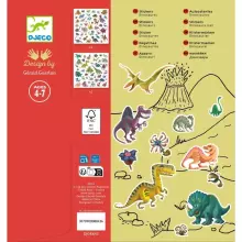 Djeco 160 uzlīmes Dinosaurs Art.DJ08843