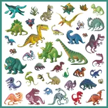 Djeco 160 uzlīmes Dinosaurs Art.DJ08843