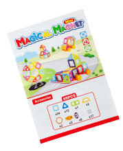 Ikonka Art.KX9818 Magnētiskie ķieģeļi MAGISKAIS MAGNETS MINI 68 KOMPLEKTS 3+