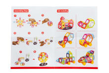 Ikonka Art.KX9818 Magnētiskie ķieģeļi MAGISKAIS MAGNETS MINI 68 KOMPLEKTS 3+