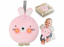 MoMi LULU Rabbit Art.AKCE00014 Pink Musical plush toy