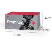 Bebe Basic Premium Air 6 in1  Art.150416 Black Bērnu trīsritenis ar rokturi un jumtiņu