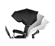 Bebe Basic Premium Air 6 in1  Art.150416 Black Bērnu trīsritenis ar rokturi un jumtiņu