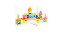 Viga Stacking Blocks Art.50043 Koka daudzkrāsaini klucīši