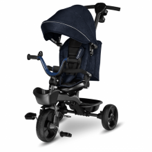 Lionelo Kori Art.150625 Blue Navy Bērnu trīsritenis ar rokturi un jumtiņu