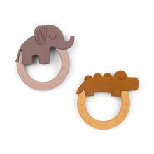 Done by Deer прорезыватель для зубов 2-pack, Deer Friends Mustard