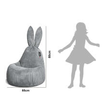 Qubo™ Baby Rabbit Currant FLUFFY FIT beanbag