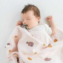 Done by Deer одеяло muslin 100x100 cm, Sea friends Powder