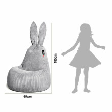 Qubo™ Mommy Rabbit Snowdrop FLUFFY FIT sēžammaiss (pufs)