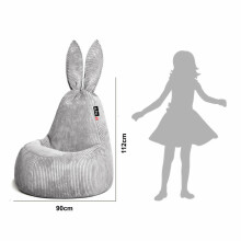 Qubo™ Daddy Rabbit Snowdrop FLUFFY FIT пуф (кресло-мешок)