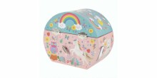 Floss&Rock Zuja Art.43P6388 Musical Jewellery Box Oval Shape - Rainbow Fairy