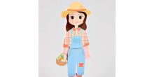 Floss&Rock Zuja Art.36P2685 Wooden Magnetic Dress Up Doll - Sofia