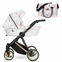 Kunert Ivento Premium Art.IVE-04 Delicate Flowers Baby stroller with carrycot