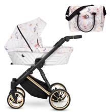 Kunert Ivento Premium Art.IVE-04 Delicate Flowers Bērnu rati ar kulbu