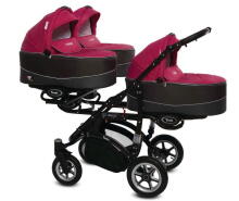 Babyactive Trippy 10 Amarant Universal stroller for triplets 3in1