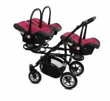 Babyactive Trippy 10 Amarant Universal stroller for triplets 3in1