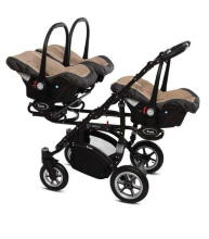 Babyactive Trippy 12 Beige Universal stroller for triplets 3in1