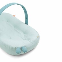 Done by Deer cozy lounger with activity arch Raffi Blue