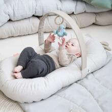 Done by Deer cozy lounger with activity arch Raffi Blue