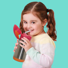 B.Box Insulated Bottle Art.BB00452 Passion Splash Термобутылка с силиконовой соломкой,350мл