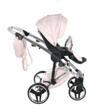 Junama Heart Art.HT-06 Pink Silver Bērnu universālie ratiņi (rati) 2 vienā