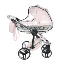 Junama Heart Art.HT-06 Pink Silver Bērnu universālie ratiņi (rati) 2 vienā