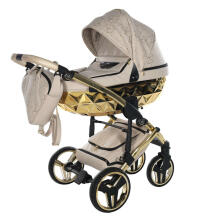 Junama Heart Art.HT-07 Beige Gold Bērnu universālie ratiņi (rati) 2 vienā