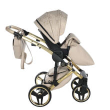 Junama Heart Art.HT-07 Beige Gold Bērnu universālie ratiņi (rati) 2 vienā