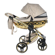 Junama Heart Art.HT-07 Beige Gold Bērnu universālie ratiņi (rati) 2 vienā