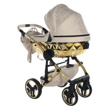 Junama Heart Art.HT-07 Beige Gold Bērnu universālie ratiņi (rati) 2 vienā