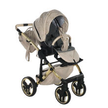 Junama Heart Art.HT-07 Beige Gold Bērnu universālie ratiņi (rati) 2 vienā
