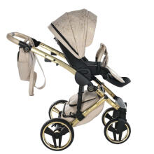 Junama Heart Art.HT-07 Beige Gold Bērnu universālie ratiņi (rati) 2 vienā
