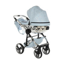 Junama Heart Art.HT-08 Blue Silver Baby universal stroller 2 in 1