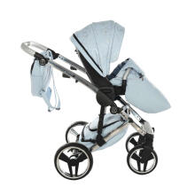 Junama Heart Art.HT-08 Blue Silver Baby universal stroller 2 in 1