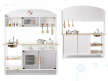 Ikonka Art.KX6287 Children's wooden kitchen MDF MODERN CLASSIC+ accessories