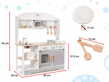 Ikonka Art.KX6287 Laste puidust köök MDF MODERN CLASSIC+ tarvikud